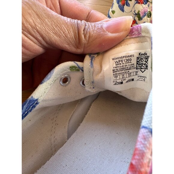 Keds Size 7  Floral Slip-On Canvas White Multicolor Casual Sneaker Shoes - Picture 12 of 12